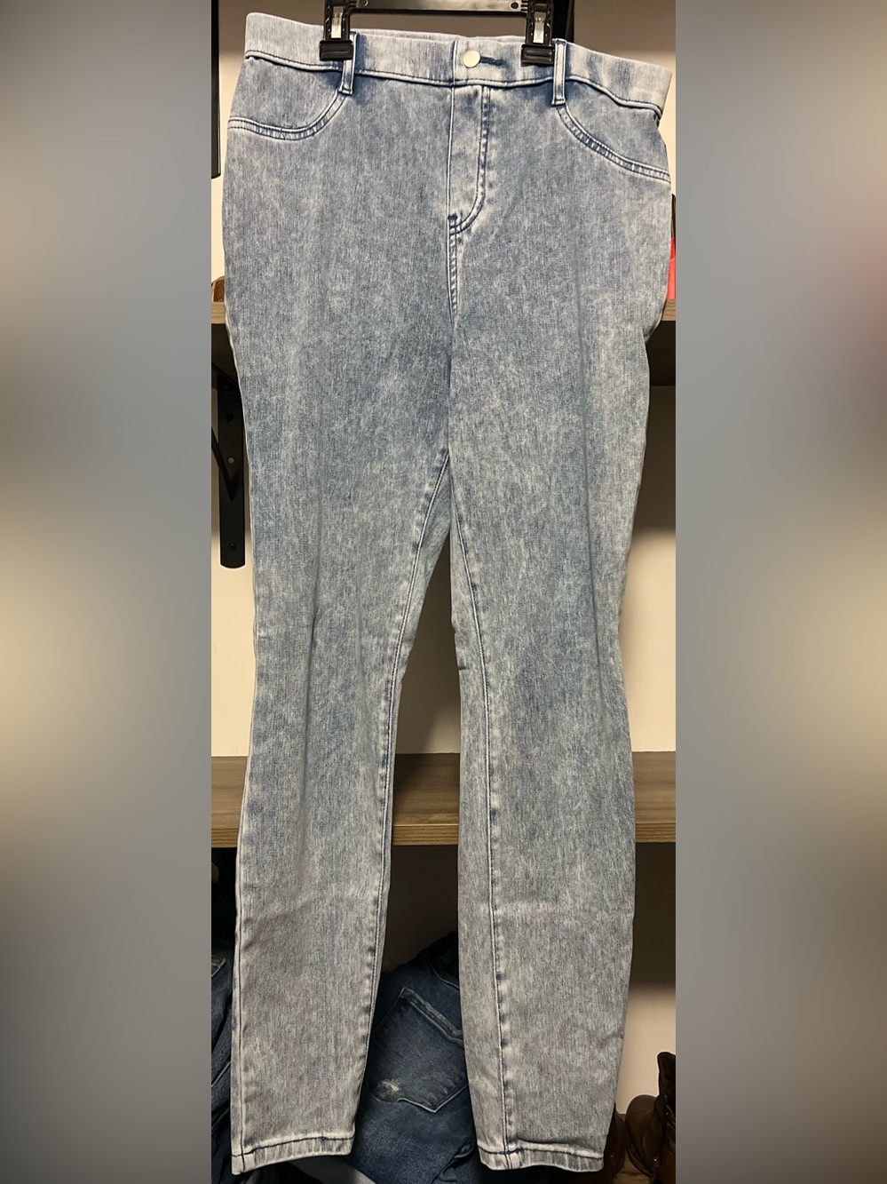 Time and Tru Light Blue Acid-Wash Jeggings